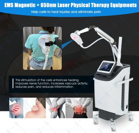 Dispositif de thérapie laser Ofan EMS 650nm Dispositif laser de soulagement de la douleur articulaire de thérapie électro-magnétique pulsée