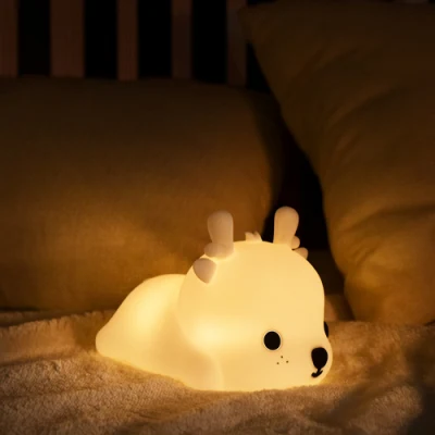 Noël décor à la maison cerf bébé veilleuse sommeil thérapie lumière LED pour jouets