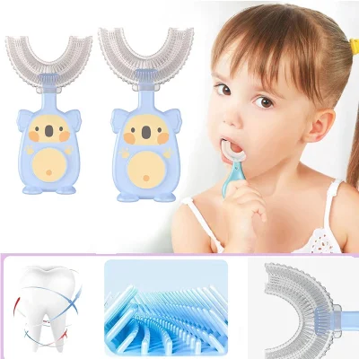 Brosse à dents pour enfants S bébé brosse à dents en forme de U pour enfants brosse à dents en silicone souple pour nouveau-né enfants dents soins bucco-dentaires nettoyage de la santé